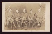 Postcard of Lieut. Merriweather, Cap. Tankersy, Maj. Cleminger, Lieut. Hiatt. Lieut. McConnell